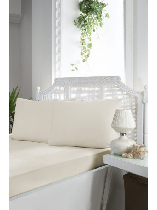 Простирадло з сатину на резинці «Крем» :: Перший вибір