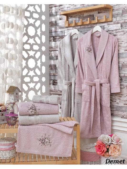 Сімейний комплект халатів та рушників Sikel Bamboo, 2 предмети