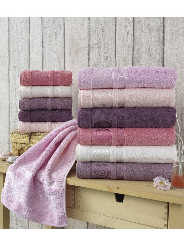 Комплект бавовняних кухонних рушників "Трояндовий сад"