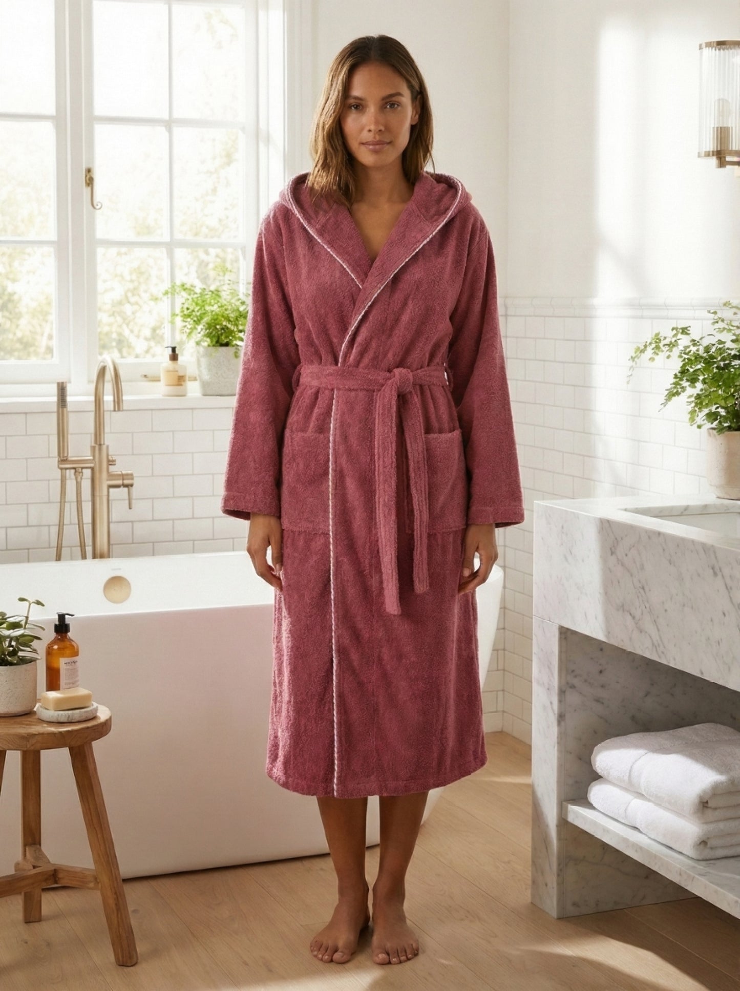 Жіночий халат Triga (з капюшоном)