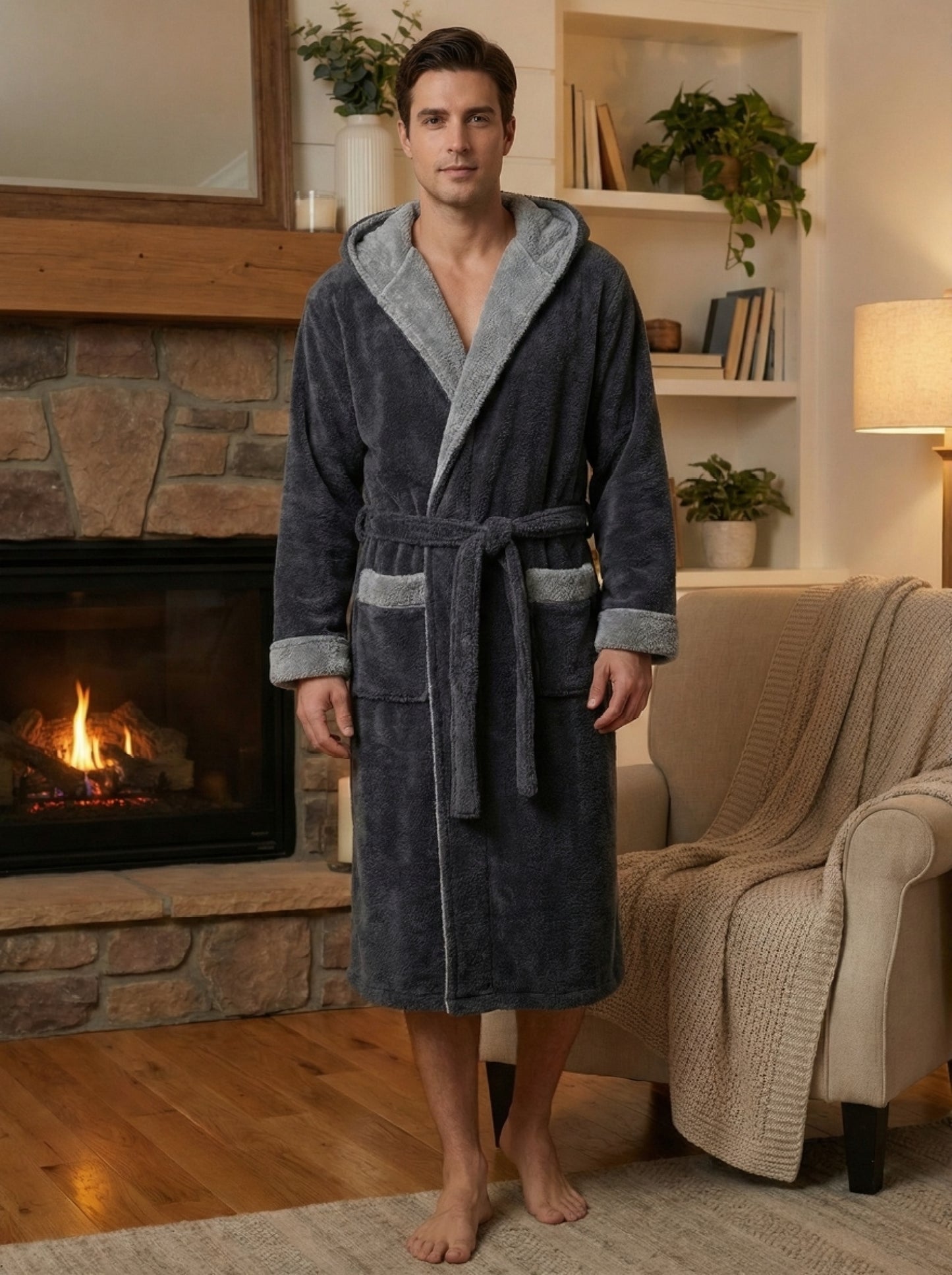 М'який спортивний халат (з капюшоном)