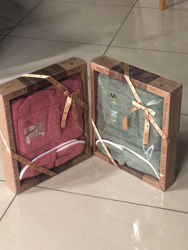 Жіночий бавовняний комплект для сауни