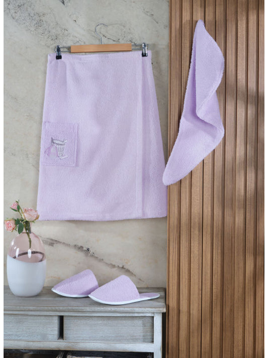 Жіночий бавовняний комплект для сауни