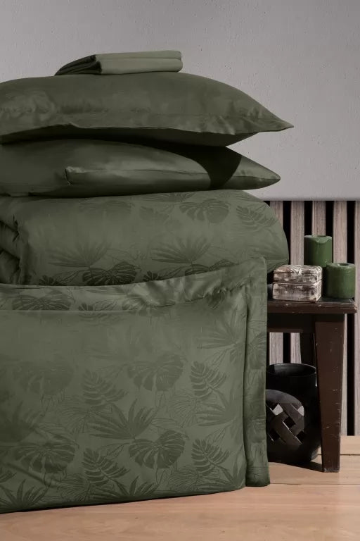 Постільна білизна Nichol Dark Green Satin Jacquard :: First Choice