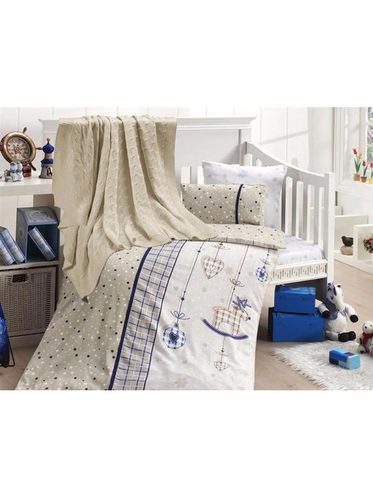 Дитячий комплект постільної білизни + покривало Nirvana серії Palmy