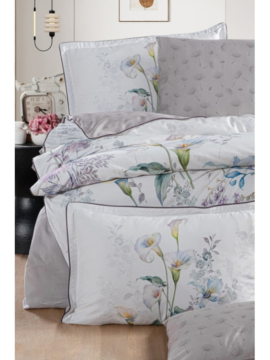 Постільна білизна Tunar Grey Premium Satin 300TC :: La Romano