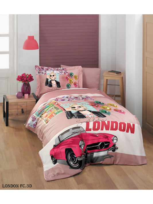 Дитяча постільна білизна “Лондон” 3D Сатин First Choice