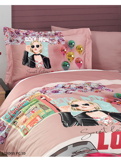 Дитяча постільна білизна “Лондон” 3D Сатин First Choice