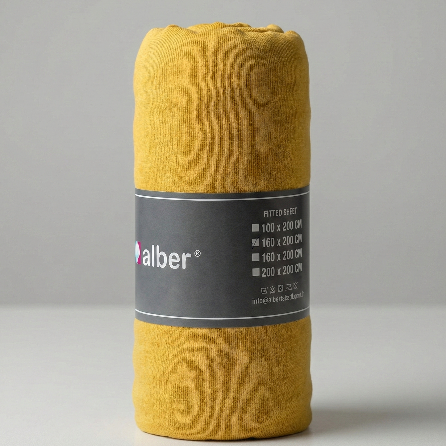 В'язана простирадла на резинці «Жовта цукерка»