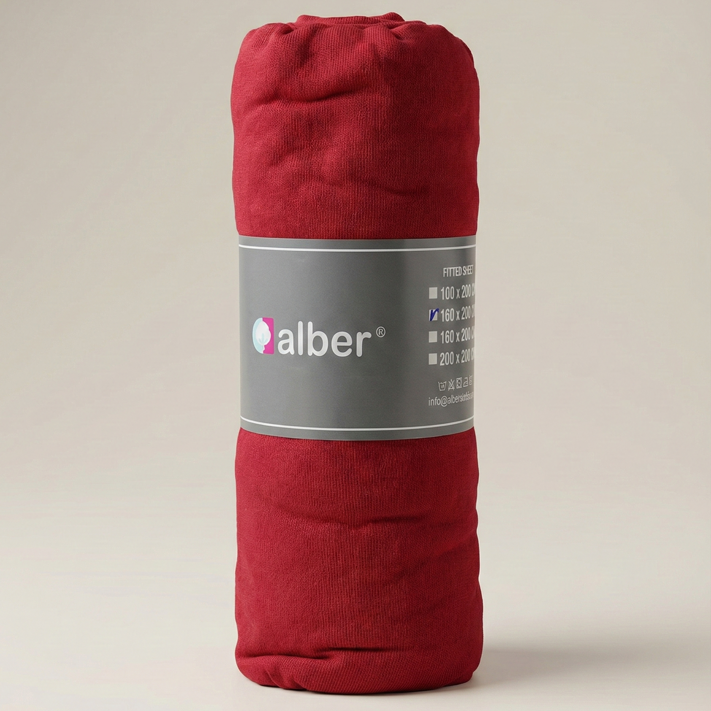 В'язана простирадла на резинці «Червона цукерка»