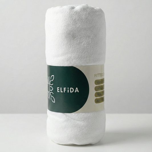 В'язана простирадла на резинці «Beyaz Candy»