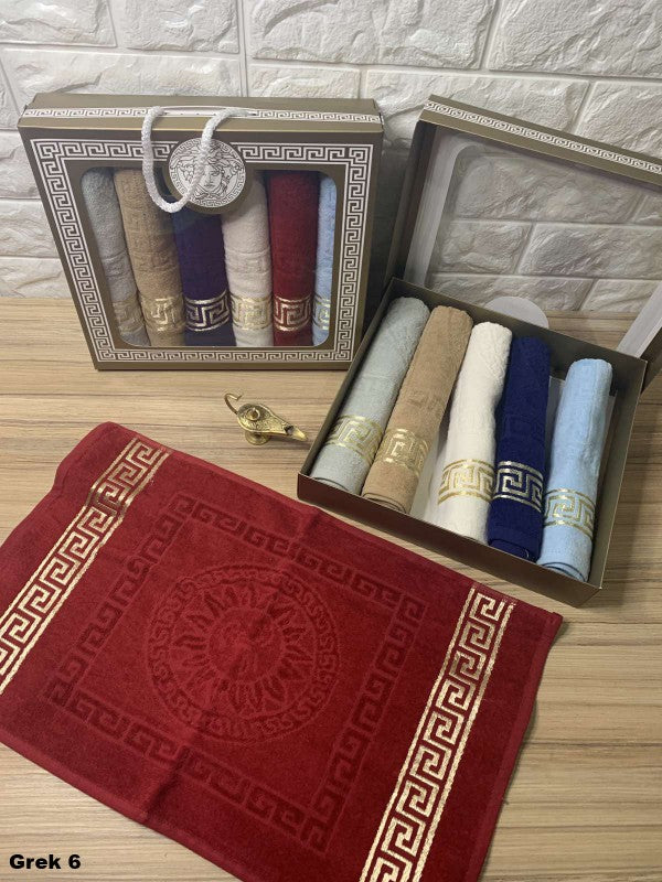 Набір кухонних махрових рушників «Грецький» з 6 предметів