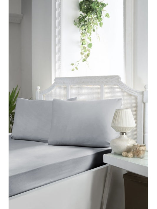 Простирадло з сатину на резинці «Acik Gri» :: First Choice