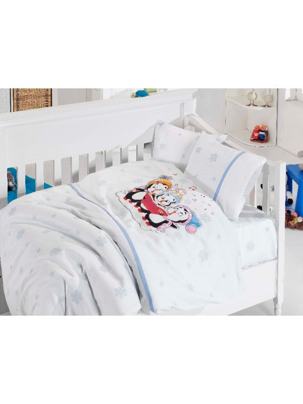 Дитяча постільна білизна для ліжечок серії «ПІНГВІНИ»