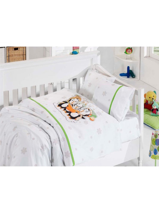 Дитяча постільна білизна для ліжечок серії «ПІНГВІНИ»