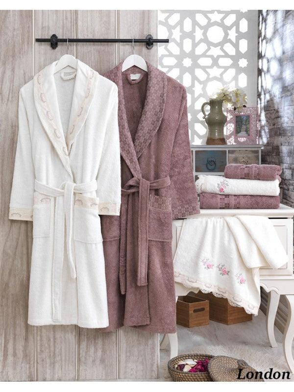 Сімейний комплект халатів та рушників Sikel Bamboo, 2 предмети