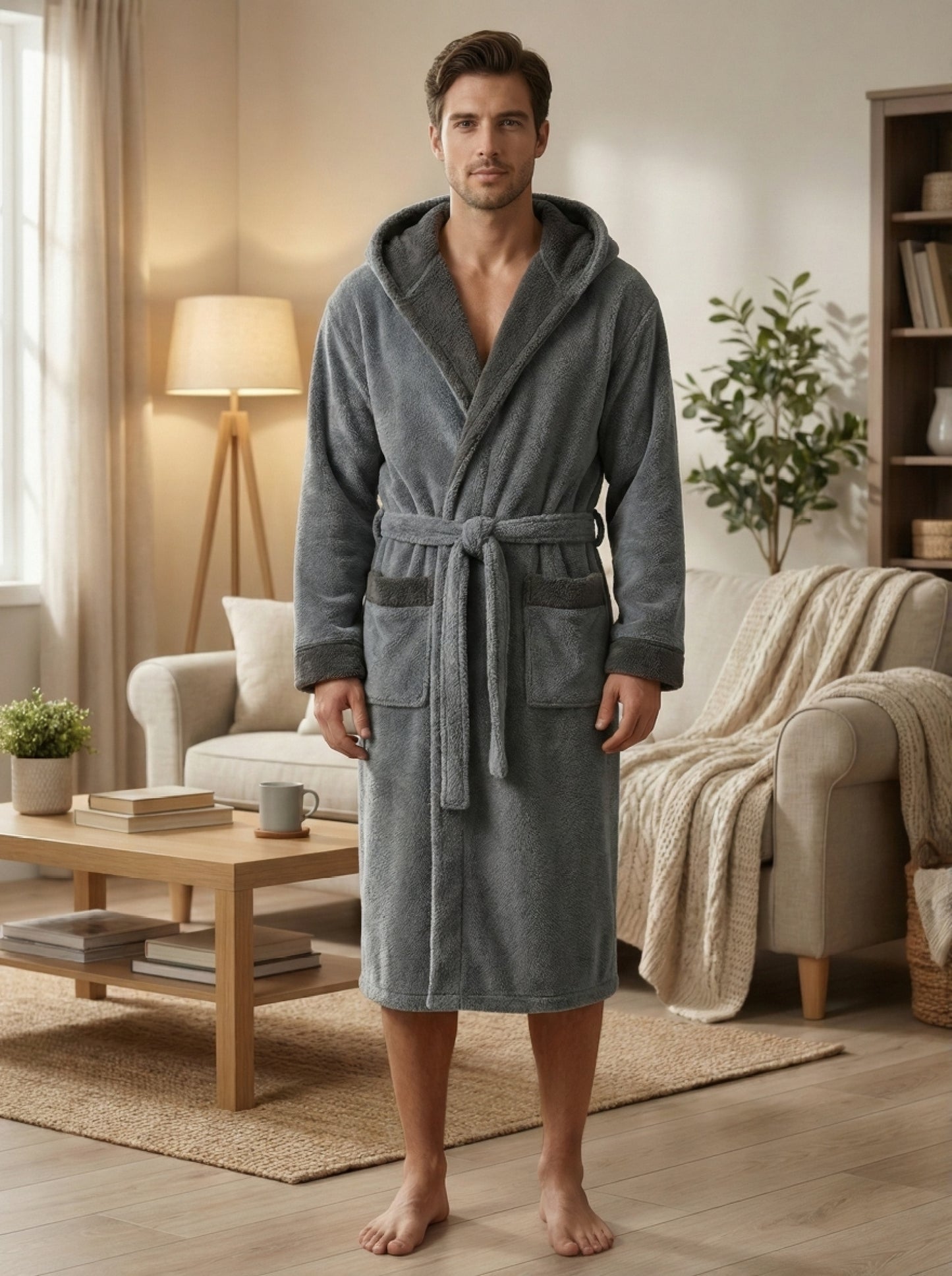 М'який спортивний халат (з капюшоном)