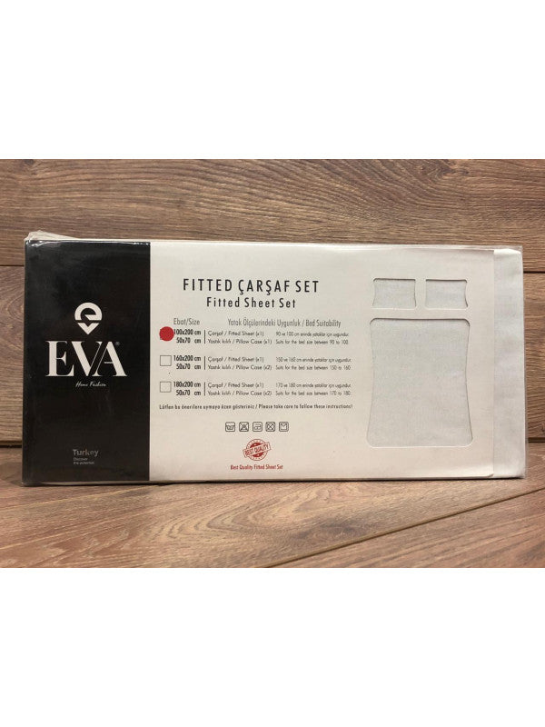 Простирадло EVA «Біле» на резинці з еластичною стрічкою