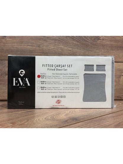 Простирадло EVA «Сіре» з еластичною стрічкою