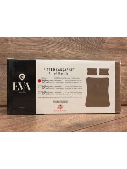 Простирадло EVA «Коричневе» з еластичною стрічкою