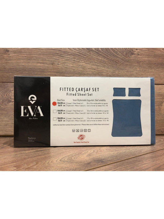 Простирадло EVA «Синє» з еластичною стрічкою