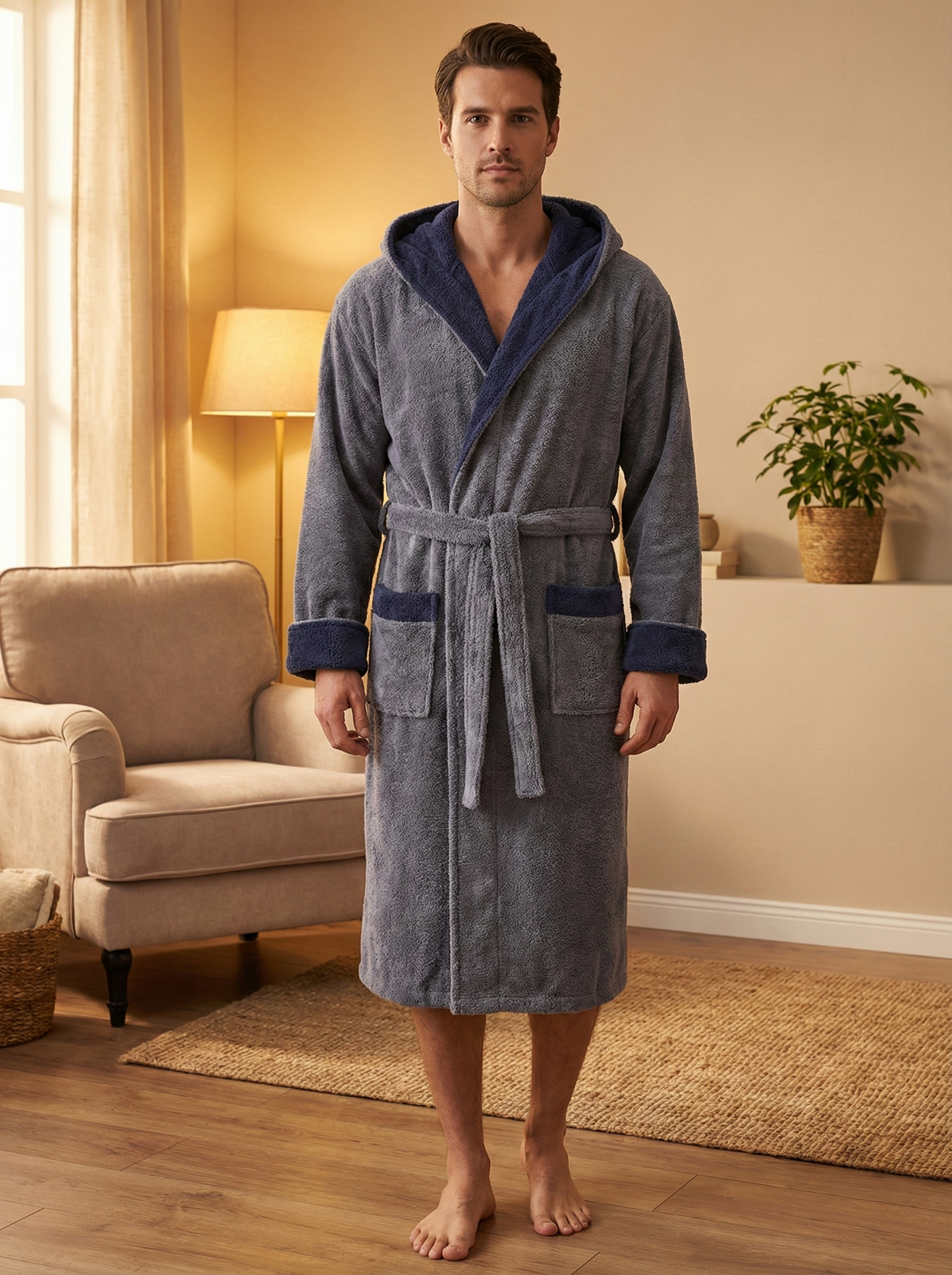 М'який спортивний халат (з капюшоном)