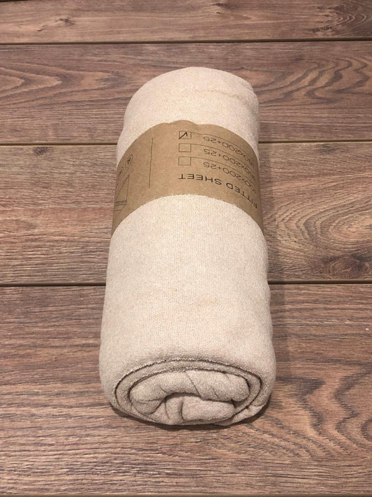 Махрова простирадла на ремінці Conditory “Бежева” Alber