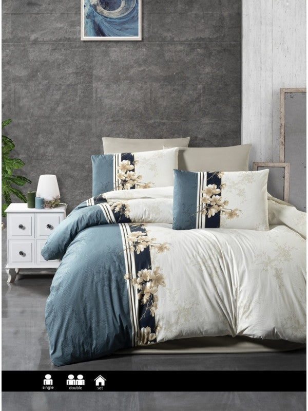 Постільна білизна Manolya Blue Stone Ранфорс :: First Choice