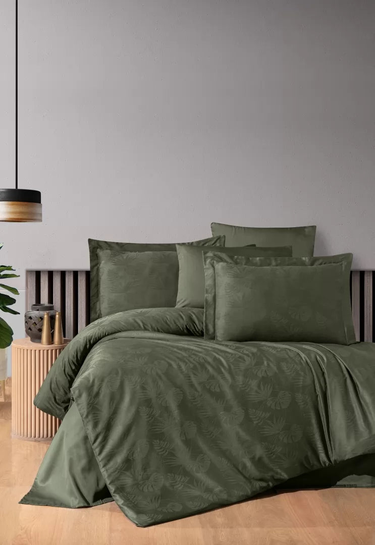 Постільна білизна Nichol Dark Green Satin Jacquard :: First Choice