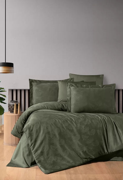 Постільна білизна Nichol Dark Green Satin Jacquard :: First Choice