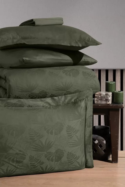 Постільна білизна Nichol Dark Green Satin Jacquard :: First Choice
