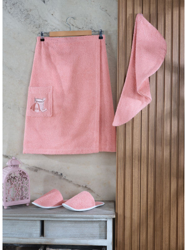 Жіночий бавовняний комплект для сауни