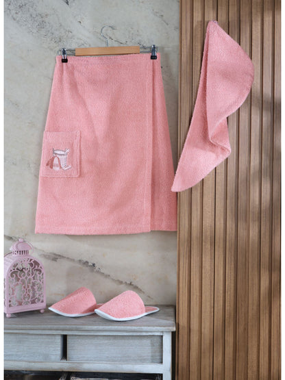 Жіночий бавовняний комплект для сауни