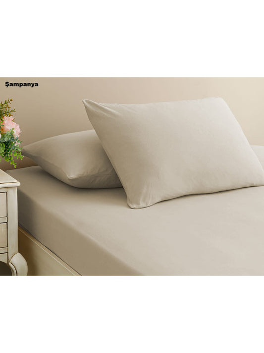 Простирадло на резинці кольору шампанського з гумкою :: First Choice