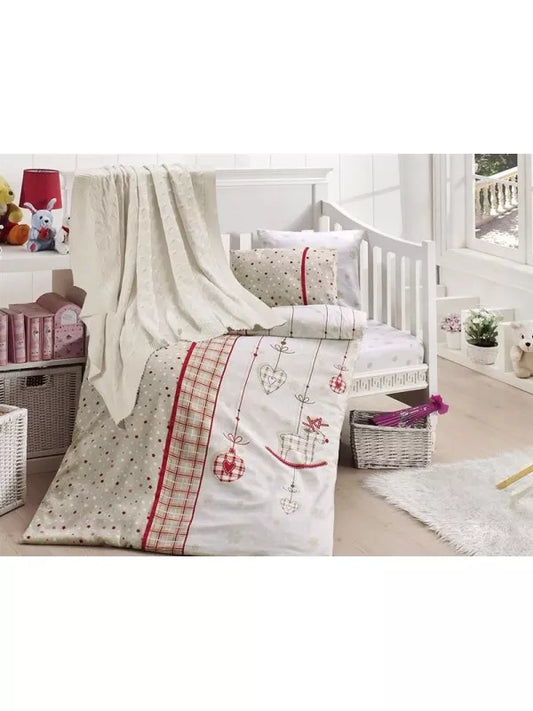 Дитячий комплект постільної білизни + покривало Nirvana серії Palmy